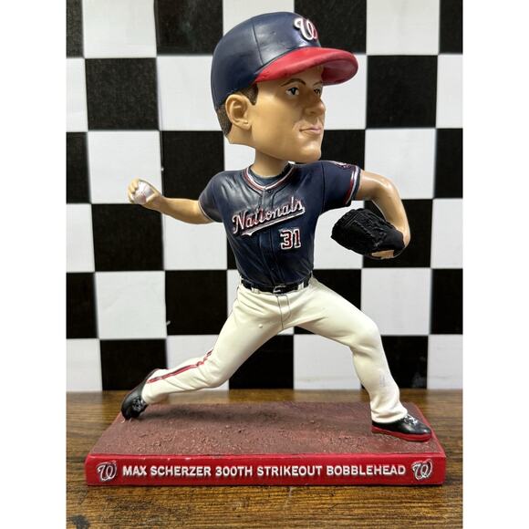 Max Scherzer Washington Nationals Bobblehead 300 Strikeouts SGA - Picture 4 of 6